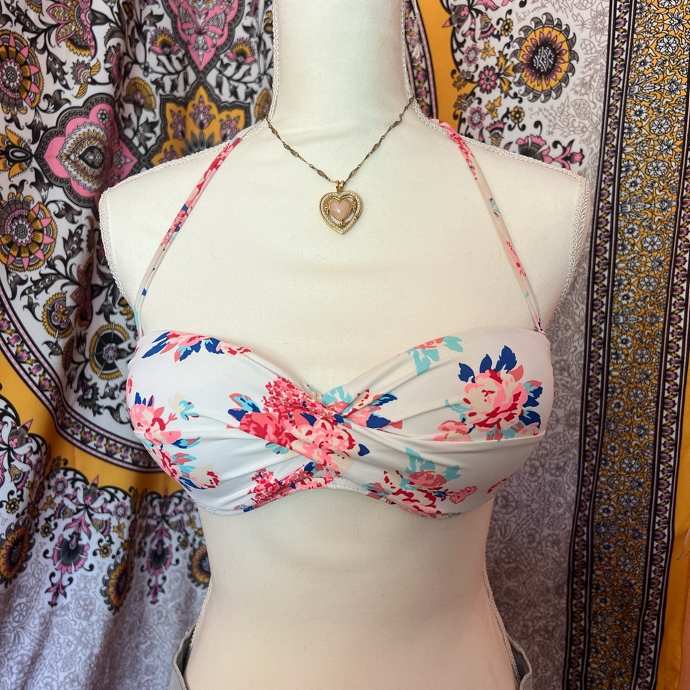 Floral Halter Bikini Top